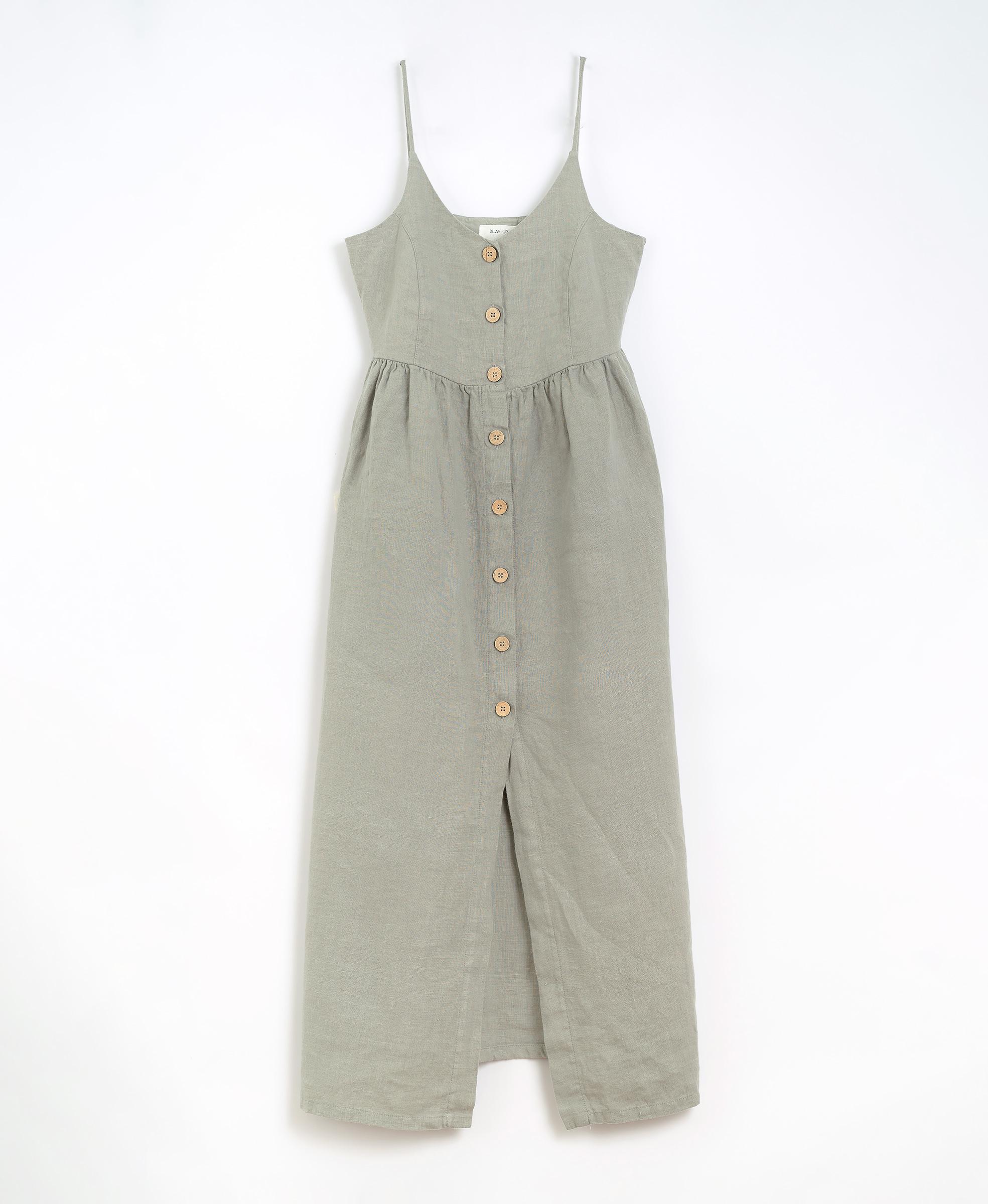 Dress with straps in linen